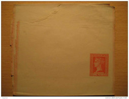 One Penny Stamp Duty Servicio Sello Faja Periodicos Impresos Newspapers Wrapper Postal Stationery VICTORIA Australia - Storia Postale