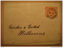 1894 Seymour To Melbourne Half Penny Stamp Duty Servicio Sello Faja Impresos Newspapers Wrapper VICTORIA Australia - Covers & Documents