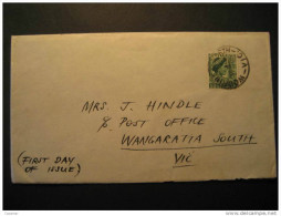 Woorinen 1950 To Wangaratta Victoria Queen Royal Family Stamp On Fdc Cover Australia - Briefe U. Dokumente