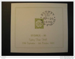 Sydney 1980 Facsimile Proof Druck Epreuve Prueba Poster Stamp Label Vignette Australia - Proofs & Reprints