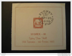 Sydney 1980 Facsimile Proof Druck Epreuve Prueba Poster Stamp Label Vignette Australia - Proofs & Reprints