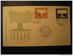 1957 Europa Europe Saarland SAAR Sarre Saarbrucken Allemagne Germany Deutschland France - Lettres & Documents