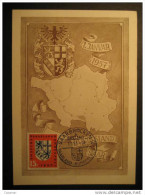 1957 Coat Of Arms Arm Saarland SAAR Sarre Saarbrucken Allemagne Germany Deutschland France - Cartas & Documentos