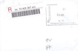 2013. Spain, The Letter By Registered Post To Moldova - Storia Postale