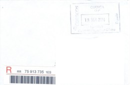 2014. Spain, The Letter By Registered Post To Moldova - Storia Postale