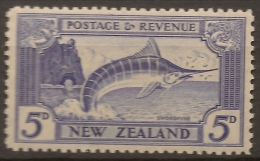 NZ 1935 5d Swordfish Multiple Wmk SG 564b HM #RW72 - Neufs