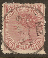 NZ 1882 1/- QV P12x11.5 SG 193 U #RT61 - Usados