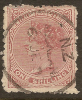 NZ 1882 1/- QV P12x11.5 SG 193 U #RT61 - Oblitérés