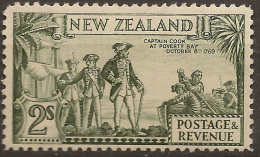 NZ 1935 2/- Cook Multiple Wmk SG 589d HM #RW73 - Ongebruikt