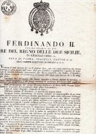 1831 DECRETO - FERDINANDO II RE DEL REGNO DELLE DUE SICILIE DI GERUSALEMME Ec.  DUCA DI PARMA - Décrets & Lois