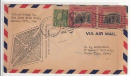 Fairfax Airport Kansas City Welcomes, Airmail, Air Mail, To Ponca City Used 1929 - 1a. 1918-1940 Usati