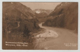 Austria Österreich Oberösterreich Weyer RPPC Real Phot River Valley Mountain Post Card Postkarte POSTCARD - Weyer