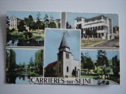 Souvenir De Carrieres Sur Seine C P 14X9 - Carrières-sur-Seine