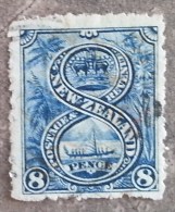 NOUVELLE-ZELANDE - YT N°107 - Canot Indigène De Guerre - 1900/09 - Oblitéré - Used Stamps
