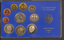 BRD Kursmünzensatz KMS Polierte Platte, Umlaufmünzenserie DM 1982  Prägestätte F - Mint Sets & Proof Sets