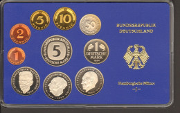 BRD Kursmünzensatz KMS Polierte Platte, Umlaufmünzenserie DM 1984  Prägestätte J - Ongebruikte Sets & Proefsets