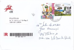 TIMBRES - STAMPS - LETTRE RECOMMANDÉ - PORTUGAL - APICULTURE ET ÉDUCATION - Cartas & Documentos