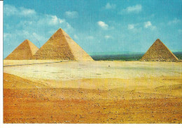 Giza (Egitto, Egypt) View Of Three Pyramids Of Cheops, Chephren And Micerinus, Piramidi - Pirámides