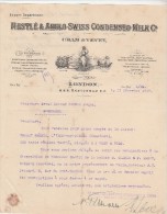 Lettre 21/12/1910 NESTLE & Anglo Swiss Condensed Milk Cham & Vevey - London - Bordeaux - Royaume-Uni