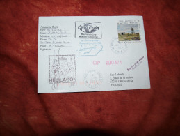 Crozet 24  3  2003    Marion Dufresne  Cachet Vol Hélicoptère  Voyage De JC Mezières - Storia Postale