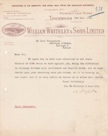 Lettre 1924 William Whiteley Prospect Iron Works TROCKWOOD Yorkshire - Larroque D´Olmes Ariège France - Regno Unito