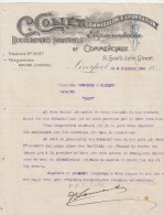 Lettre 1898 C COLLET Commission Exportation Représentation LIVERPOOL - Mazamet Tarn France - Royaume-Uni