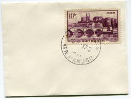 FRANCE LETTRE AFFRANCHIE AVEC LE N°500 ANGERS OBLITERATION 1er JOUR PARIS 17-5-1941 - ....-1949