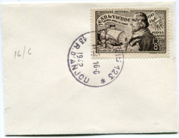 FRANCE LETTRE AFFRANCHIE AVEC LE N°544 JEAN DE VIENNE AMIRAL DE FRANCE OBLITERATION 1er JOUR PARIS 16-6-1942 - ....-1949