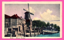 Gouda - Nieuwe Veerstal - Moulin - Paquebot - Colorisée - Gouda