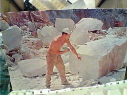 CARRARA CAVA DI MARMO OPERAIO AL LAVORO   N1968  FH9757 - Carrara