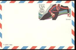 SCOTT UXC21 AIR MAIL POSTCARD - SPEEDSKATER 28c - 1981-00