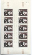 Collection D´Art Palais Princier - Monaco - Feuil.de 10 Timbres Neufs à Coin Daté -Charlotte Grimaldi 2 Eme Sér.19/09/73 - Colecciones & Series