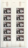 Collection D´Art Palais Prinçier - Monaco - Feuil.de 10 Timbres Neufs à Coin Daté -Charlotte Grimaldi 2 Eme Sér.19/09/73 - Lots & Serien