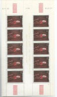 Collection D´Art Palais Princier - Monaco - Feuil.de 10 Timbres Neufs à Coin Daté -Louis 1er - 29/04/70 - Collections, Lots & Séries