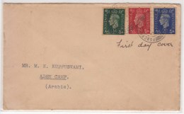 Great Britain FDC 3v 1937 To Aden Camp - ....-1951 Pre-Elizabeth II