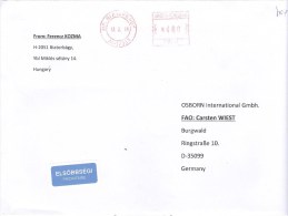 Ungarn Biatorbagy TGST 2016 Prioritaire-Label Brief Nach Deutschland - Postmark Collection