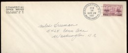 FDC Scott 792  WASHINGTON 1937  - 3 ADMIRALS  - COMMERCIAL OFFICE SERVICE  ENVELOPE  1 - 1851-1940