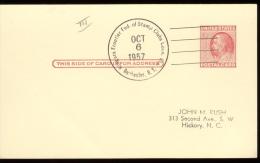 POST CARD  Scott UX 38 -  NORFOLK 1957  - AMERICAN PHIL. CONGRESS CONV. STA. - 1941-60