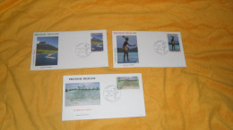 LOT DE 3 ENVELOPPES PREMIER JOUR POLYNESIE FRANCAISE DE 1991. / LA PECHE AUX CAILLOUX. - Used Stamps