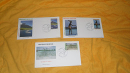 LOT DE 3 ENVELOPPES PREMIER JOUR POLYNESIE FRANCAISE DE 1991. / LA PECHE AUX CAILLOUX. - Gebraucht