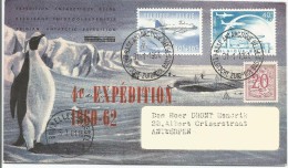 BELGIUM   4ème Expédition  1960-62 -" FDC - Base Antartique Belge - 31-1-1961. - Bruxelles 5-3-61.16 " - Expéditions Antarctiques