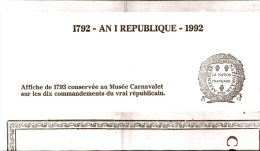 FRANCE. N°2772 De 1992 Sur Document Philatélique. - Revolución Francesa