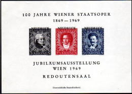 ÖSTERREICH 1969 - Neudruckblock Oper - Prove & Ristampe