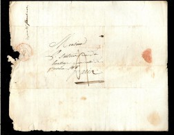 Lettre Manuscrite Tampon 13 HONFLEUR Et L'An 12 , Lettre De HONFLEUR à PARIS , FILIGRANE Une Coquille SAINT JACQUES - 1792-1815: Veroverde Departementen