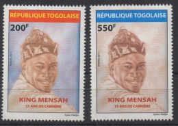 Togo 2011 - Mi. A4316 King Mensah 15 Ans De Carrière 200F & 550F MNH** RARE !!! - Togo (1960-...)