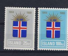 ISLANDE 1969: REPUBLIQUE Yvert: 385/86  NEUF MNH** - Ungebraucht