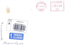 2014. Slovakia, The Letter By Registered  Post To Moldova - Lettres & Documents