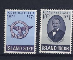 ISLANDE 1971: PATRIOTES  Yvert: 408/09 NEUF MNH** - Unused Stamps