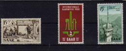 Sarre (1956)  - "Foire. Journée Du Timbre. Croix-Rouge"" Neufs** - Unused Stamps