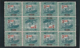 Saargebiet _ Bloc De 12 Timbres Dont 2 Tête Bêche ( 1921 N°69c - Andere & Zonder Classificatie